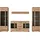Home Affaire Wohnwand Cantara, Anbauwand, Wohnzimmer-Set, in Eiche Evoke, Weiß oder Kaschmir, (Set, 4-St), enthält zwei Vitrinen, ein Sideboard und ein Wandboard braun 290 cm x 200 cm x 42 cm