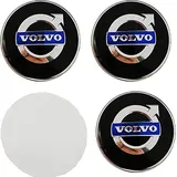 4 Stück Auto Radnabenkappen Aufkleber für Volvo S60 S80 S90 XC40 XC60 65mm, Radnabendeckel Aufkleber Auto Nabendeckel Aufkleber Nabenkappen Aufkleber