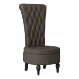 vidaXL Sessel Thron Dunkelgrau 56,5x70x110 cm Kunstwildleder