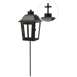 MARELIDA Laterne Grablaterne 51 cm Schwarz