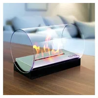 TecnoAir System Echtfeuer-Dekokamin Bioethanol Tischkamin Tischfeuer Terrassenkamin Tecno Air System schwarz