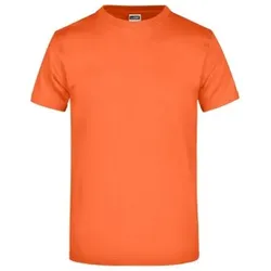 Komfort T-Shirt Rundhals JN002, dunkel-orange, Größe L - orange - L