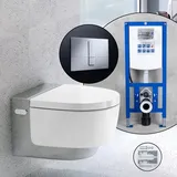 Geberit AquaClean Mera Classic Komplett-SET Dusch-WC mit neeos Vorwandelement,, 146200211+16791CR#SET, Classic