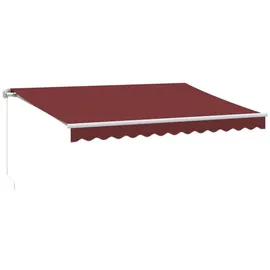 vidaXL Markise Manuell 350 x 250 cm rot