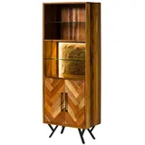 MASSIVMOEBEL24.DE Standregal 70 x 40 x 186 cm Beige