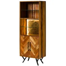 MASSIVMOEBEL24.DE Standregal 70 x 40 x 186 cm Beige