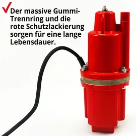 Hecht Tiefbrunnenpumpe 3166 600W 1400 l/h 70 m Förderhöhe
