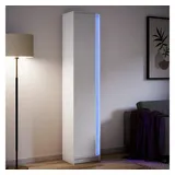 vidaXL Highboard mit LED-Beleuchtung Weiß 41,5x32,5x200 cm