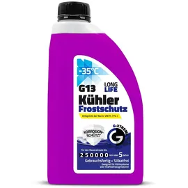 gamix Kühlerfrostschutz G13 – Gebrauchsfertige Kühlflüssigkeit Auto – Frostschutz bis -35 °C – Longlife 5 Jahre – 1 L
