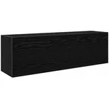 vidaXL Bad-Wandschrank Schwarz 100x25x30 cm Holzwerkstoff