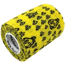 LisaCare selbsthaftende Bandage - Roboter & Raketen Gelb 7,5cm x 4,5m Verband 1 St gelb Unisex