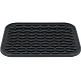 Wenko Silikonablage Minu, Black Outdoor Kitchen Ablage aus hitzebeständigem Silikon, vielseitig einsetzbar z.B. als Abtropfmatte oder Geschirrablage am Grill, spülmaschinengeeignet, 29x1x23cm,55006100