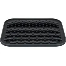 Wenko Silikonablage Minu, Black Outdoor Kitchen Ablage aus hitzebeständigem Silikon, vielseitig einsetzbar z.B. als Abtropfmatte oder Geschirrablage am Grill, spülmaschinengeeignet, 29x1x23cm,55006100