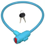 Relaxdays Fahrradschloss Kinder, Hellblau,Rot