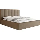 WFL GROUP Polsterbett, Braun, Holz, 140x200 cm, Schlafzimmer, Betten, Polsterbetten