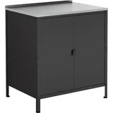 casa.pro Outdoor Schrank Bolognano 92x80x50cm Schwarz, matt