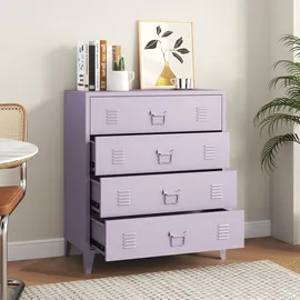 [en.casa] Hämeenlinna Büroschrank 80 x 40 x 92 cm Lila