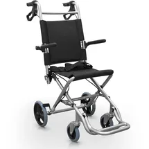 quirumed Faltrollstuhl für zu Hause Aluminium leicht klappbare Armlehnen klappbare Fußstützen bis 120 kg