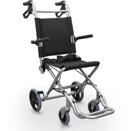 quirumed Faltrollstuhl für zu Hause Aluminium leicht klappbare Armlehnen klappbare Fußstützen bis 120 kg