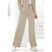 LASCANA Palazzohose, im Business-Look, elegante Anzughose mit Taschen, beige