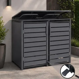 MCW Mülltonnenverkleidung MCW-Q75 116 x 132 x 89 cm anthrazit