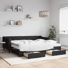 vidaXL Tagesbett 90 x 200 cm Schwarz