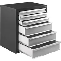 ADB Schubladenschrank 70 x 43,5 x 75 cm anthrazit / lichtgrau