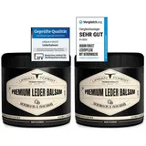 Urban Forest Leder Balsam 2er Sparset zur Lederpflege für Sofa Auto Möbel Jacke Ledercouch Schuhe Sattel -Premium Lederbalsam mit natürlichem Bienenwachs & Avocado-Öl 2X 500ml
