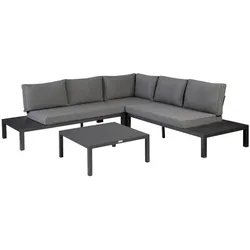 Gartenecksofa La Vida aus Aluminium, Anthrazit