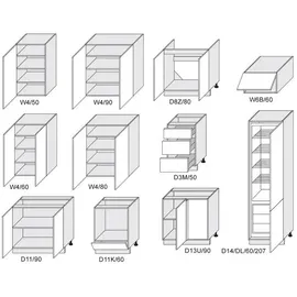 Feldmann-Wohnen Küchenzeile Kvantum L-Form 146 x 365 cm weiß
