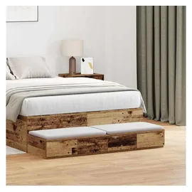 vidaXL Bettschubladen Altholz 120x36,5x16,5 cm Holzwerkstoff