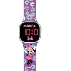 BRANDUNIT MN4237 Accutime LED-Kinderuhr Disneys Minnie Maus (lila)