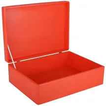 Creative Deco Holzkiste XL 40 x 30 x 14 cm 14-tlg. rot