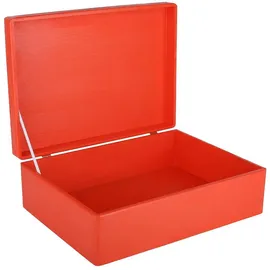 Creative Deco Holzkiste XL 40 x 30 x 14 cm 14-tlg. rot