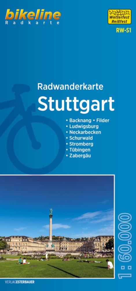 Bikeline Radwanderkarte / Rw-S1 / Bikeline Radwanderkarte Stuttgart  Karte (im Sinne von Landkarte)
