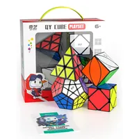 ROXENDA Zauberwürfel Set, Speed Cube Set mit 2x2 3x3 4x4 5x5 Zauberwürfel mit Geschenkbox, Geheimes Tutorial für Speed Cube (Irregular Cube)