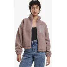 URBAN CLASSICS Sherpa Mix Jacke Damen Rosa M