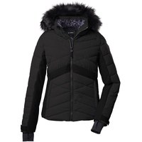 Killtec Damen Ksw 210 Wmn Qltd Jckt Skijacke Jacke in Daunenoptik mit abzippbarer Kapuze und Schneefang, Schwarz, 42 EU