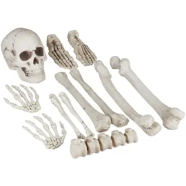 Relaxdays Dekoknochen, für Halloween Deko, Außen & Innen, Knochen, Totenschädel & Skeletthände, Horror Deko, XXL,