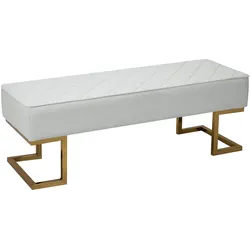 HOMCOM Sitzbank Kunstleder, Schaumstoff, Metall