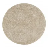 vidaXL Teppich ISTAN Hochflor Glänzend Beige Ø 160 cm