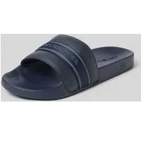Bade-Slipper mit Label-Gurtband, Marine, 41
