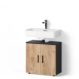 livinity Waschbeckenunterschrank 60 x 59 cm Eiche/Anthrazit