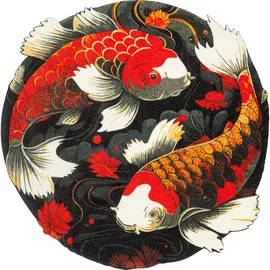 Wash+Dry Koi Couple 90 x 90 cm Bunt