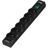 Ever Steckdosenleiste 6-fach 3 m Schwarz