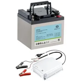 easydriver Energie-Paket M, AGM-Batterie und Ladegerät