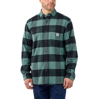 CARHARTT Midweight Flannel L/S PLAID Shirt Mens slate green XL