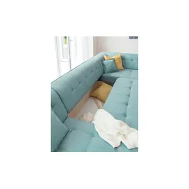 miuform Wohnlandschaft Webstoff 330 cm türkis/Petrol
