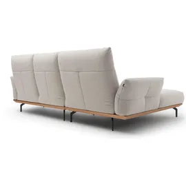 creation by rolf benz Ecksofa »CR.460« Sockel in Eiche, Alugussfüße in umbragrau, Breite 298 cm grau