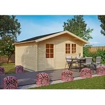 Kiehn-Holz Gartenhaus Dieselsberg 3,90 x 3,90 m Beige